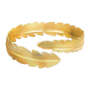 Boutique New gold tone feather Egyptian look arm bangle